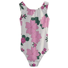 Floral Vintage Flowers Wallpaper Kids  Cut-out Back One Piece Swimsuit by Mariart
