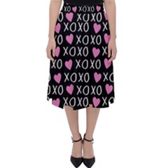 Xo Valentines Day Pattern Classic Midi Skirt by Valentinaart