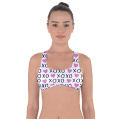 Xo Valentines Day Pattern Got No Strings Sports Bra