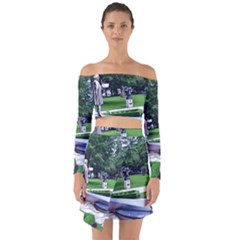 Shakespeare Garden Stratford Off Shoulder Top With Skirt Set