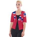 Civil Ensign of United Kingdom Cropped Button Cardigan