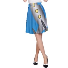 Rocket Spaceship Space Travel Nasa A-line Skirt by Wegoenart