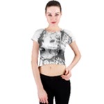 Dog Animal Domestic Animal Doggie Crew Neck Crop Top