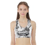 Dog Animal Domestic Animal Doggie Sports Bra with Border