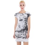 Dog Animal Domestic Animal Doggie Cap Sleeve Bodycon Dress