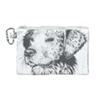 Dog Animal Domestic Animal Doggie Canvas Cosmetic Bag (Medium)