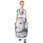 Dog Animal Domestic Animal Doggie Kids  Short Sleeve Maxi Dress