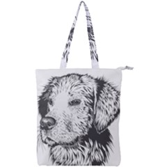 Dog Animal Domestic Animal Doggie Double Zip Up Tote Bag by Wegoenart