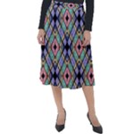 Pattern Wallpaper Background Classic Velour Midi Skirt 