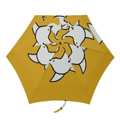 Whistling Sparrow - Solo - On Yellow - By Larenard Mini Folding Umbrellas by LaRenard