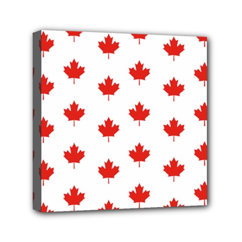 Maple Leaf Canada Emblem Country Mini Canvas 6  X 6  (stretched) by Mariart