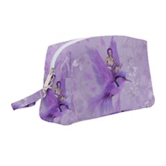 Fairy With Fantasy Bird Wristlet Pouch Bag (medium) by FantasyWorld7