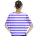 Lilac Purple Stripes Batwing Chiffon Blouse View2