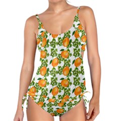 Citrus Tropical Orange White Tankini Set by snowwhitegirl