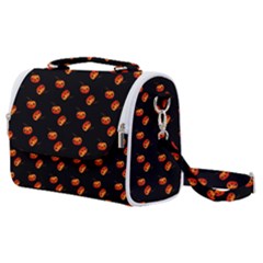 Kawaii Pumpkin Black Satchel Shoulder Bag by snowwhitegirl