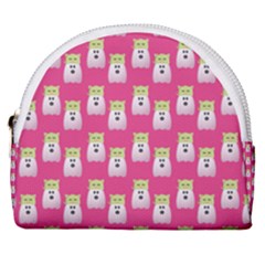 Ghost Pet Pink Horseshoe Style Canvas Pouch by snowwhitegirl