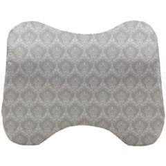 Damask Grey Head Support Cushion by snowwhitegirl