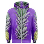 Pineapple Purple Men s Zipper Hoodie