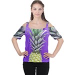 Pineapple Purple Cutout Shoulder Tee