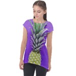 Pineapple Purple Cap Sleeve High Low Top