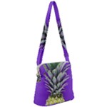 Pineapple Purple Zipper Messenger Bag