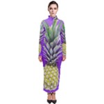Pineapple Purple Turtleneck Maxi Dress