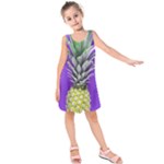 Pineapple Purple Kids  Sleeveless Dress