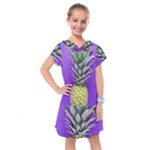 Pineapple Purple Kids  Drop Waist Dress