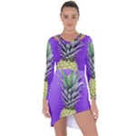 Pineapple Purple Asymmetric Cut-Out Shift Dress