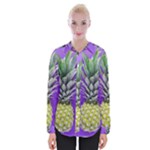Pineapple Purple Womens Long Sleeve Shirt