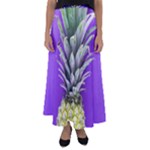 Pineapple Purple Flared Maxi Skirt