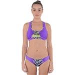 Pineapple Purple Cross Back Hipster Bikini Set