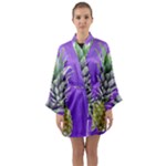 Pineapple Purple Long Sleeve Kimono Robe