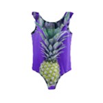 Pineapple Purple Kids  Frill Swimsuit