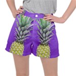 Pineapple Purple Stretch Ripstop Shorts