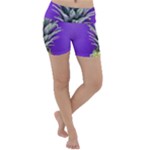 Pineapple Purple Lightweight Velour Yoga Shorts