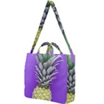 Pineapple Purple Square Shoulder Tote Bag