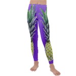 Pineapple Purple Kids  Lightweight Velour Leggings