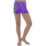 Pineapple Purple Kids  Lightweight Velour Yoga Shorts