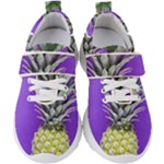 Pineapple Purple Kids  Velcro Strap Shoes