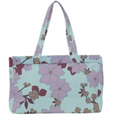 Vintage Floral Lilac Pattern Canvas Work Bag by snowwhitegirl