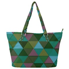 Green Geometric Full Print Shoulder Bag by snowwhitegirl