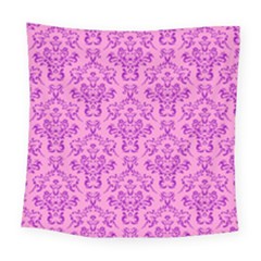 Victorian Paisley Pink Square Tapestry (large)