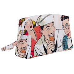 Retro Sailor Eating Cookie Wristlet Pouch Bag (large) by snowwhitegirl
