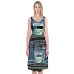 Spaceship Interior Stage Design Midi Sleeveless Dress