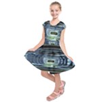 Spaceship Interior Stage Design Kids  Short Sleeve Dress