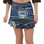 Spaceship Interior Stage Design Fishtail Mini Chiffon Skirt