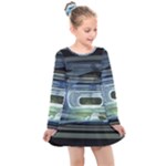 Spaceship Interior Stage Design Kids  Long Sleeve Dress