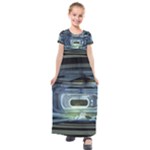 Spaceship Interior Stage Design Kids  Short Sleeve Maxi Dress