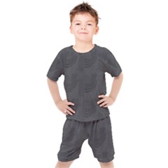 Gray Swirl Kids  Tee And Shorts Set by modernwhimsy